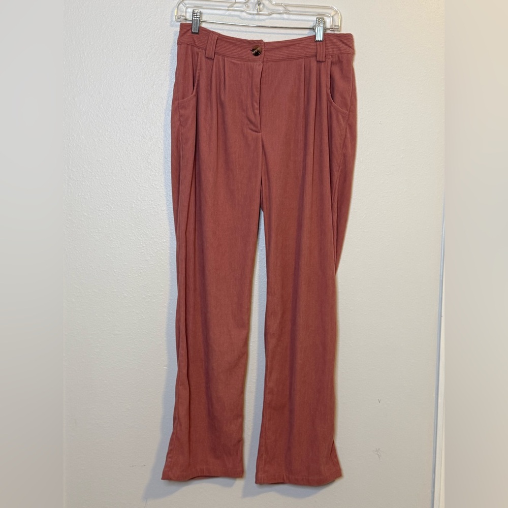 Halara AuraCord™ Mid Rise Zipper Pocket Corduroy Casual Pants Desert Sand Medium - Picture 2 of 6